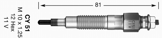 NGK Izzítógyertya CY51_NGK